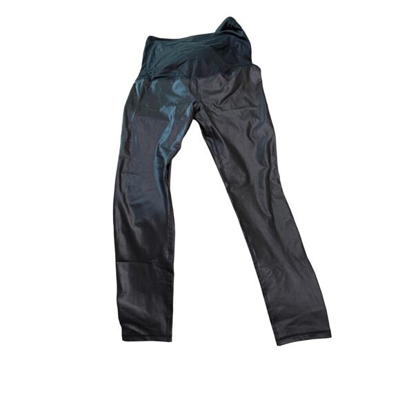 Ingrid & Isabel‎ High Gloss Maternity Long Leggings Maternity Black Large NWT - Picture 4 of 8